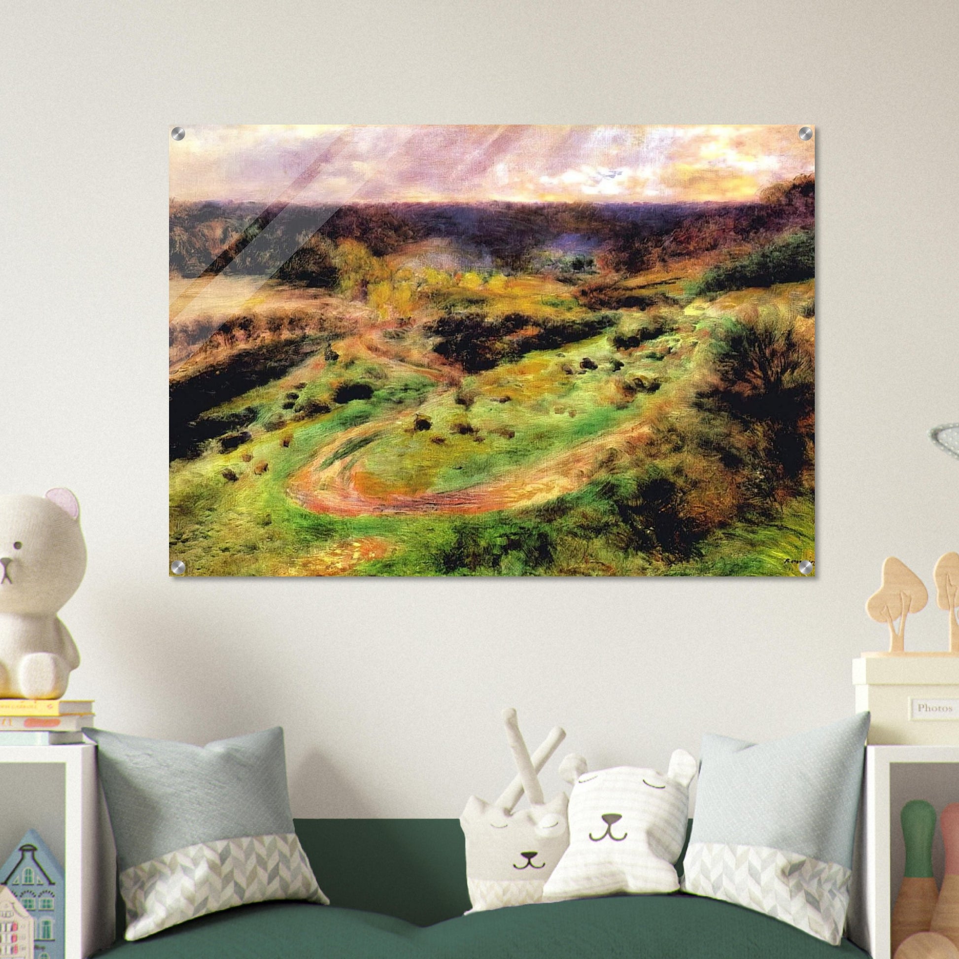 Landscape at Wargemont - Pierre-Auguste Renoir Acrylic Print - 70x100 cm / 28x40″ inches | Pierre-Auguste Renoir Wall Art | Pierre-Auguste Renoir Prints