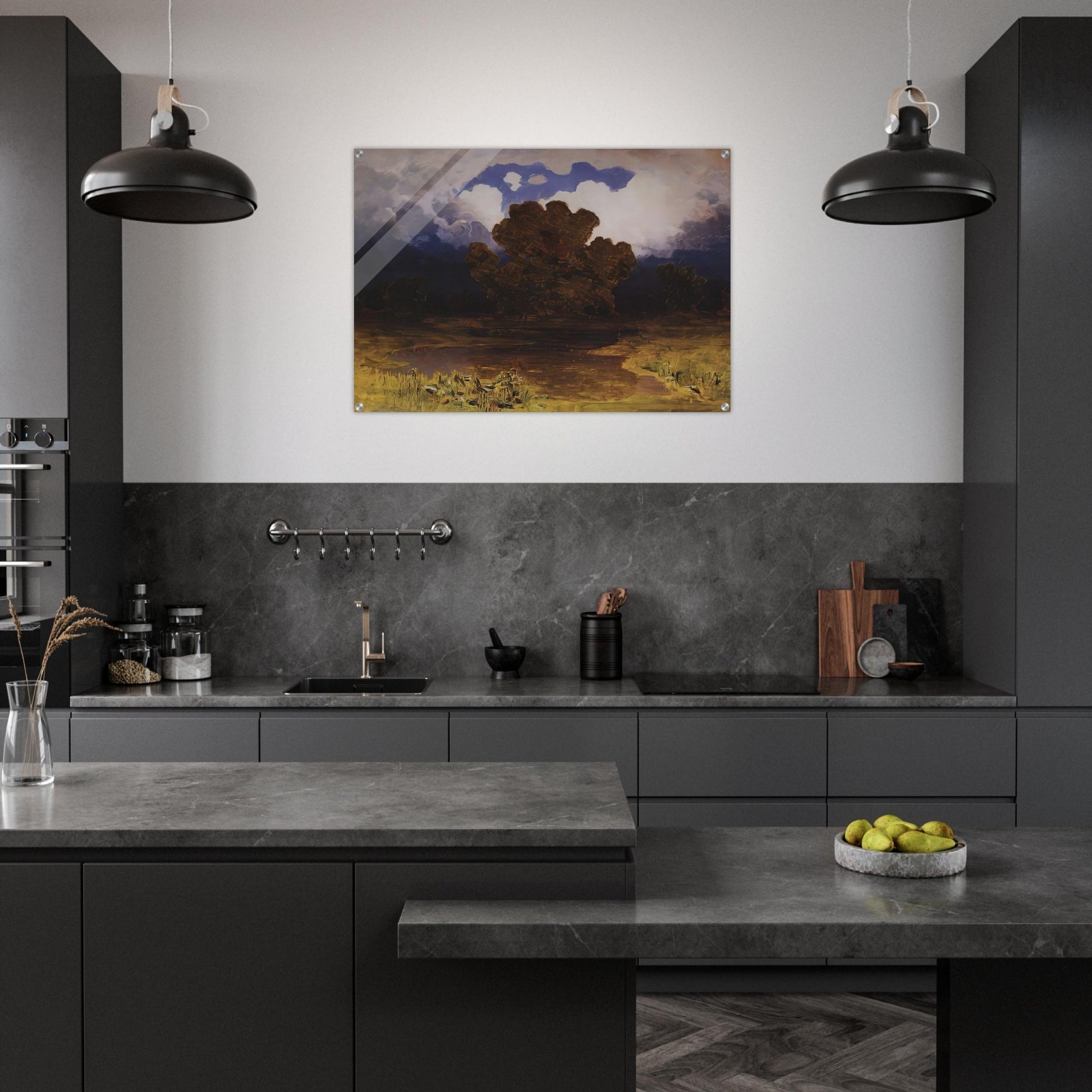 Forest Lake. Cloud - Arkhyp Kuindzhi Acrylic Print - 70x100 cm / 28x40″ inches | Arkhyp Kuindzhi Wall Art | Arkhyp Kuindzhi Prints