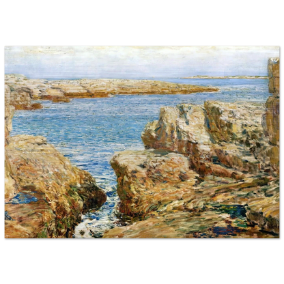 Coast Scene, Isles of Shoals - Childe Hassam Brushed Aluminum Print - 70x100 cm / 28x40 inches | Childe Hassam Aluminum Print | Childe Hassam Prints