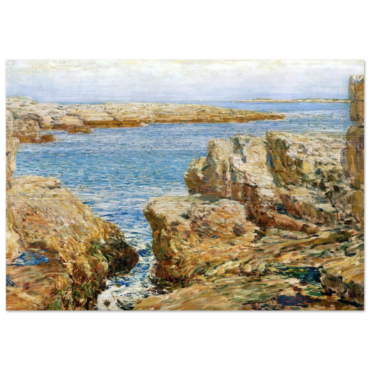 Coast Scene, Isles of Shoals - Childe Hassam Brushed Aluminum Print - 70x100 cm / 28x40 inches | Childe Hassam Aluminum Print | Childe Hassam Prints