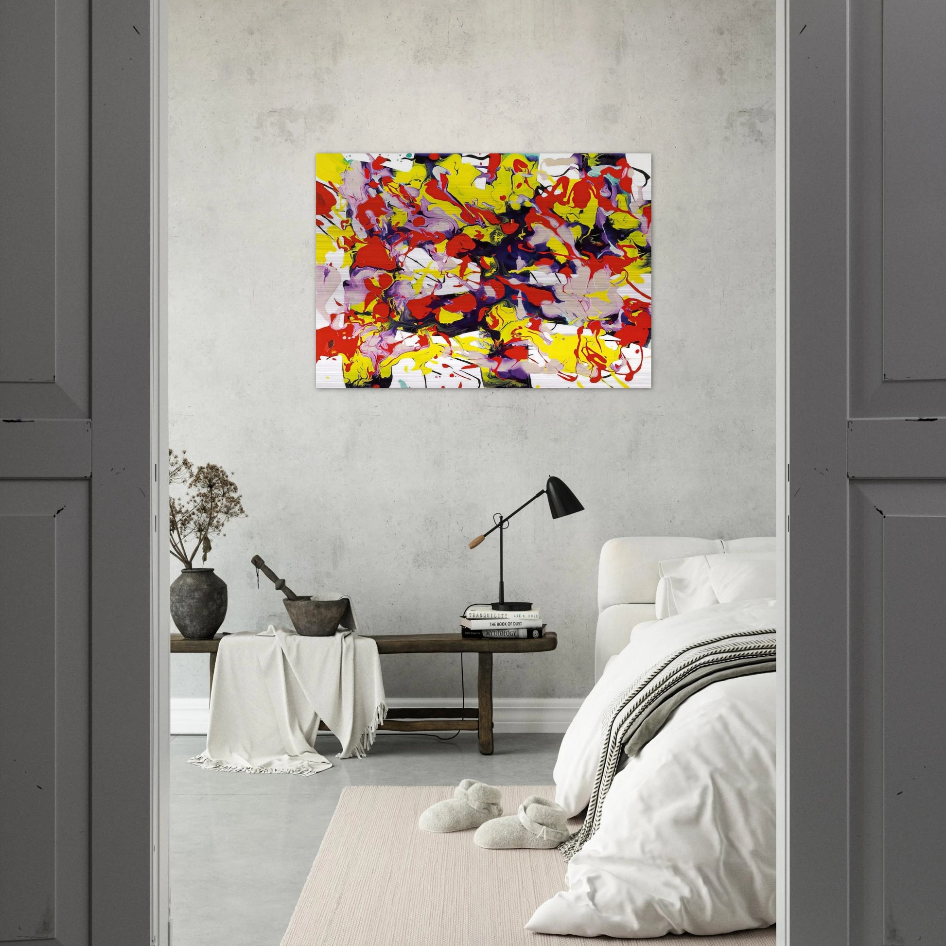 Untitled  SFP94-69  SFF 1743  - Sam Francis Brushed Aluminum Print - 70x100 cm / 28x40 inches | Sam Francis Aluminum Print | Sam Francis Prints