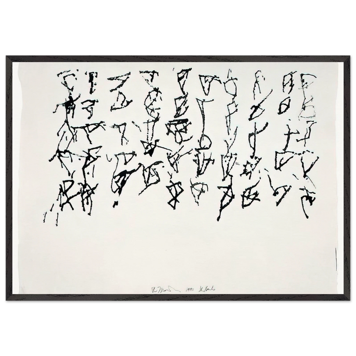 St Barts 1 - 1991 - Brice Marden 70x100 cm / 28x40 inches Framed Art Print – Black Wooden Frame