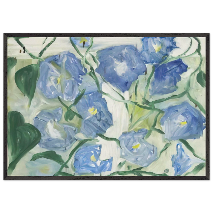 Morning Glories - 1984 - Jennifer Bartlett 70x100 cm / 28x40 inches Framed Art Print – Black Wooden Frame