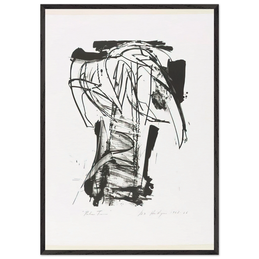 PALM TREES FROM THE SERIES THE ARCHAICS 1966 - Grace Hartigan Framed Art Print – Black Wooden Frame - Default Title - -Framed Art Print