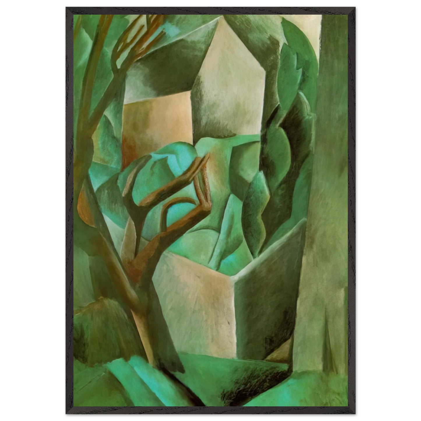 House in the garden - Pablo Picasso Framed Art Print – Black Wooden Frame - Default Title - -Framed Art Print