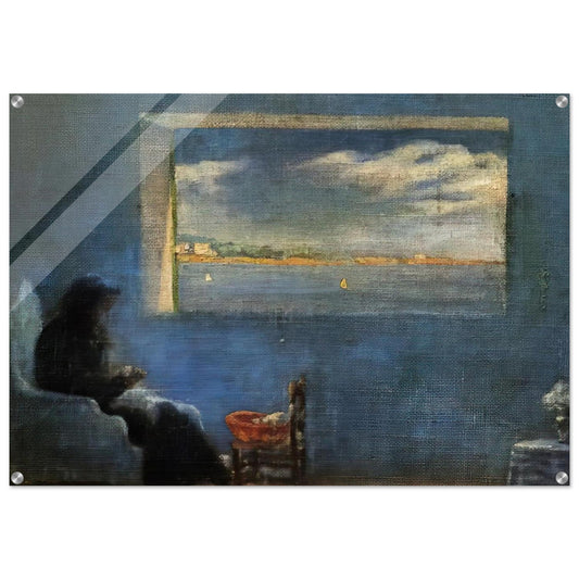 PORTRAIT OF GRANDMOTHER ANA SEWING - Salvador Dali Acrylic Print - 70x100 cm / 28x40″ inches | Salvador Dali Wall Art | Salvador Dali Prints