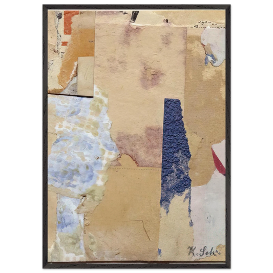 APHORISM 1923 - Kurt Schwitters Framed Art Print – Black Wooden Frame - Default Title - -Framed Art Print