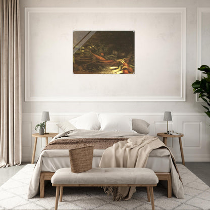 Still life with a basket of vegetables - Vincent van Gogh Acrylic Print - 70x100 cm / 28x40″ inches | Vincent van Gogh Wall Art | Vincent van Gogh Prints