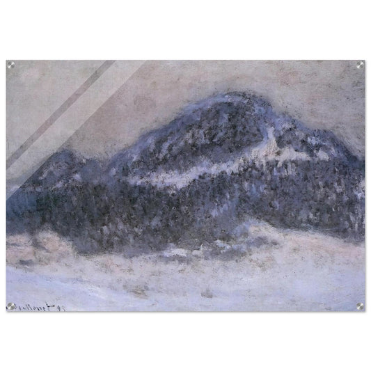 Mount Kolsaas in Misty Weather - claude monet Acrylic Print - 70x100 cm / 28x40″ inches