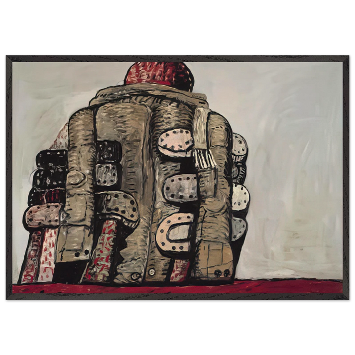 BACK VIEW - Philip Guston 70x100 cm / 28x40 inches Framed Art Print – Black Wooden Frame