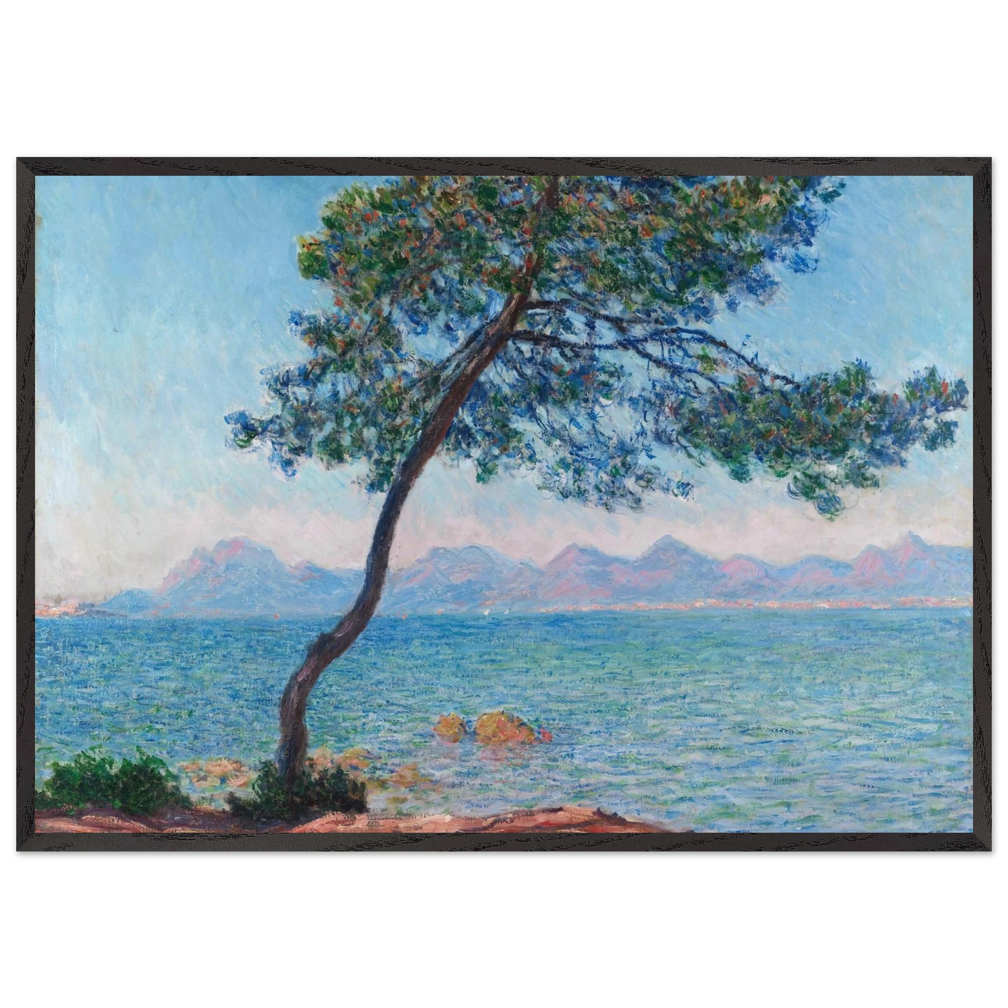 The Esterel Mountains - claude monet Framed Art Print – Black Wooden Frame - Default Title - -Framed Art Print