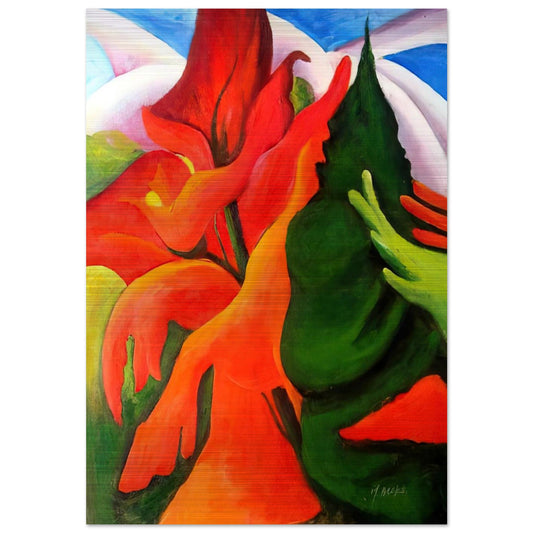 Melting Volcano - Georgia O'Keeffe Brushed Aluminum Print - 70x100 cm / 28x40 inches | Georgia O'Keeffe Aluminum Print | Georgia O'Keeffe Prints