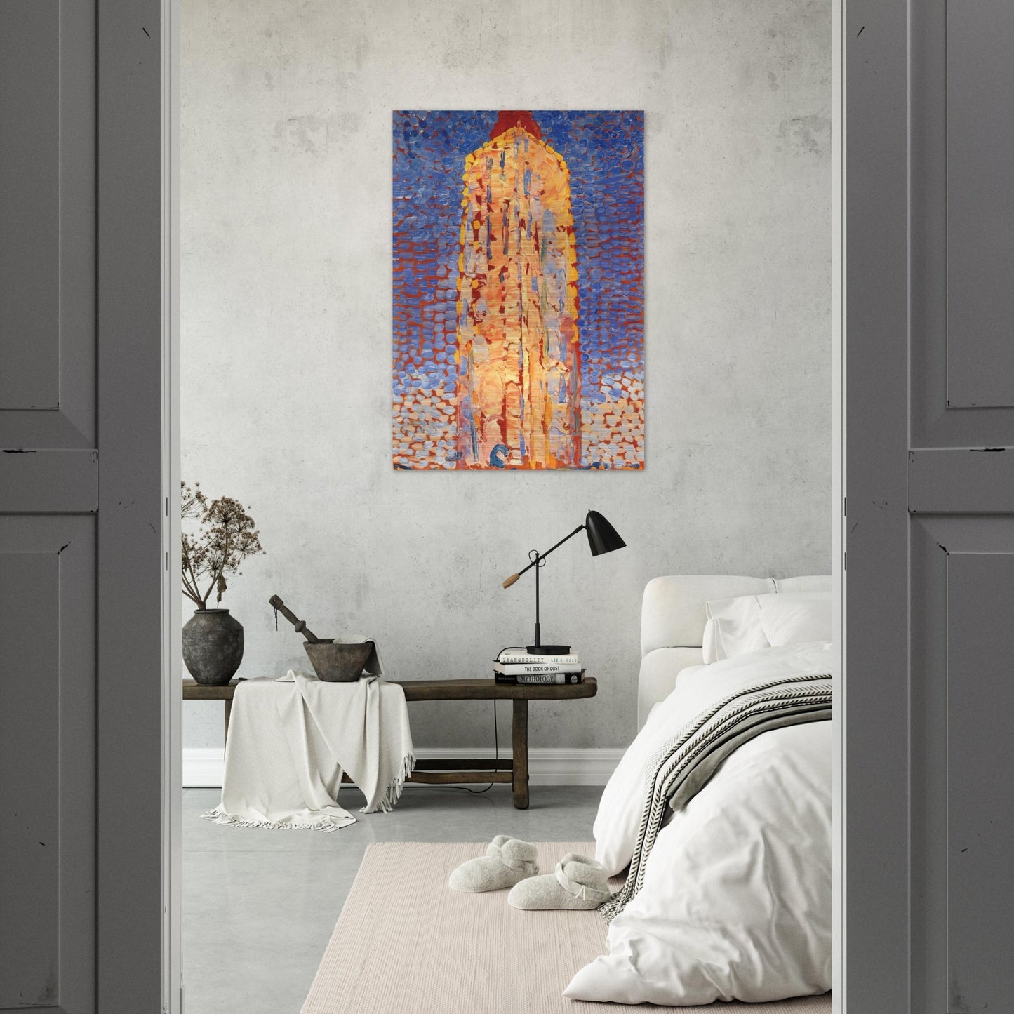 Lighthouse in Westkapelle - Piet Mondrian Brushed Aluminum Print - 70x100 cm / 28x40 inches | Piet Mondrian Aluminum Print | Piet Mondrian Prints