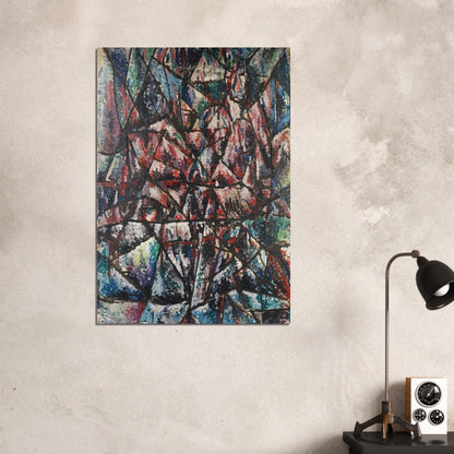 Two Seated Figures - 1955 - Robert Goodnough Brushed Aluminum Print - 70x100 cm / 28x40 inches | Robert Goodnough Aluminum Print | Robert Goodnough Prints