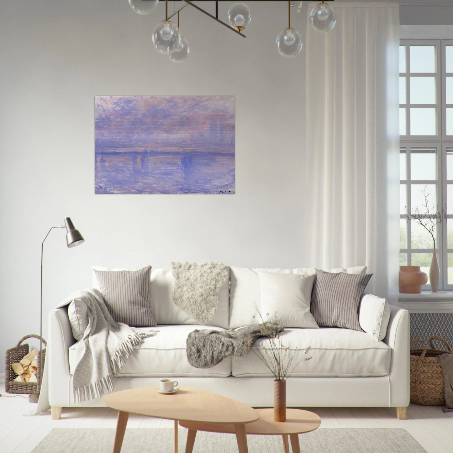 Charing Cross Bridge 09 - claude monet Brushed Aluminum Print - 70x100 cm / 28x40 inches | claude monet Aluminum Print | claude monet Prints