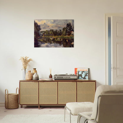 Bridge over the Marne - Paul Cézanne Brushed Aluminum Print - 70x100 cm / 28x40 inches | Paul Cézanne Aluminum Print | Paul Cézanne Prints