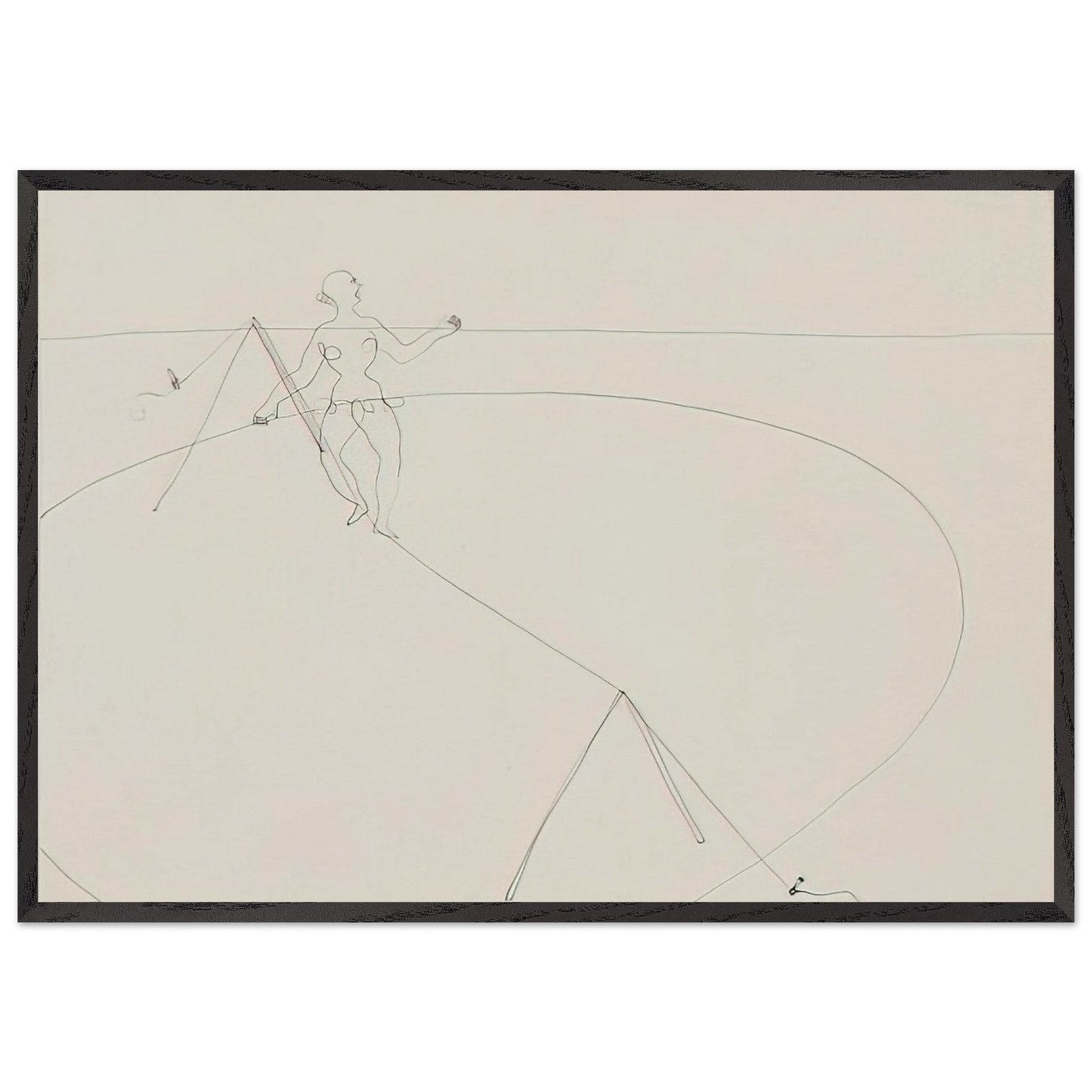 TIGHTROPE WALKER 1932 - Alexander Calder Framed Art Print – Black Wooden Frame - Default Title - -Framed Art Print