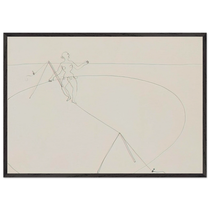 TIGHTROPE WALKER 1932 - Alexander Calder 70x100 cm / 28x40 inches Framed Art Print – Black Wooden Frame