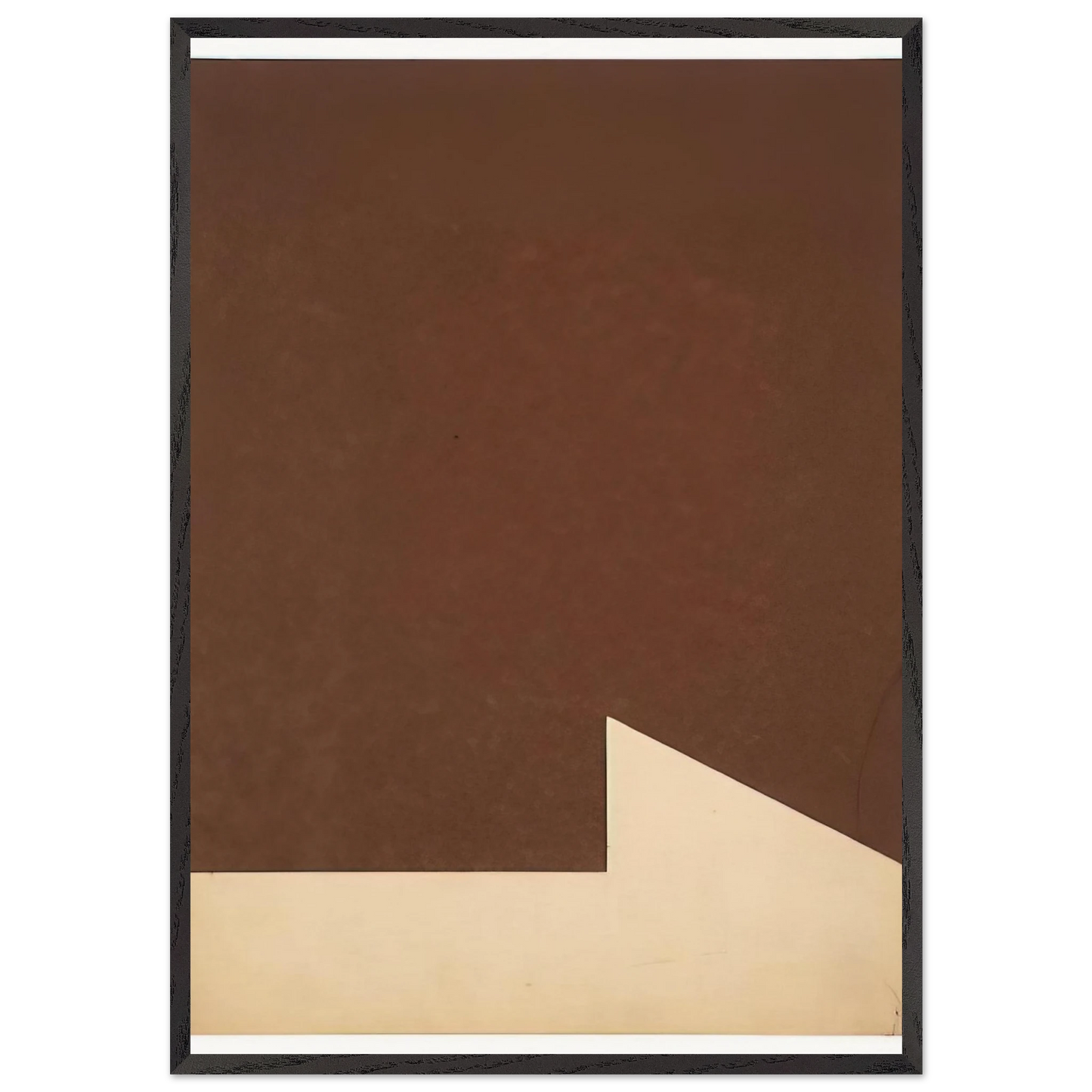 Brown and White - Ellsworth Kelly Framed Art Print – Black Wooden Frame - Default Title - -Framed Art Print