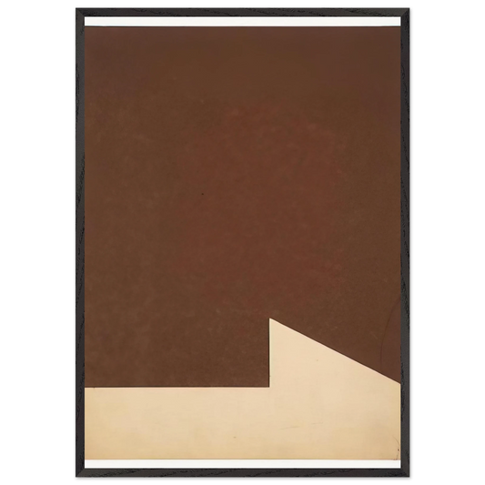 Brown and White - Ellsworth Kelly Framed Art Print – Black Wooden Frame - Default Title - -Framed Art Print