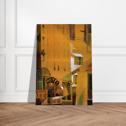 Hotel - 1921 - Charles Demuth Brushed Aluminum Print - 70x100 cm / 28x40 inches | Charles Demuth Aluminum Print | Charles Demuth Prints