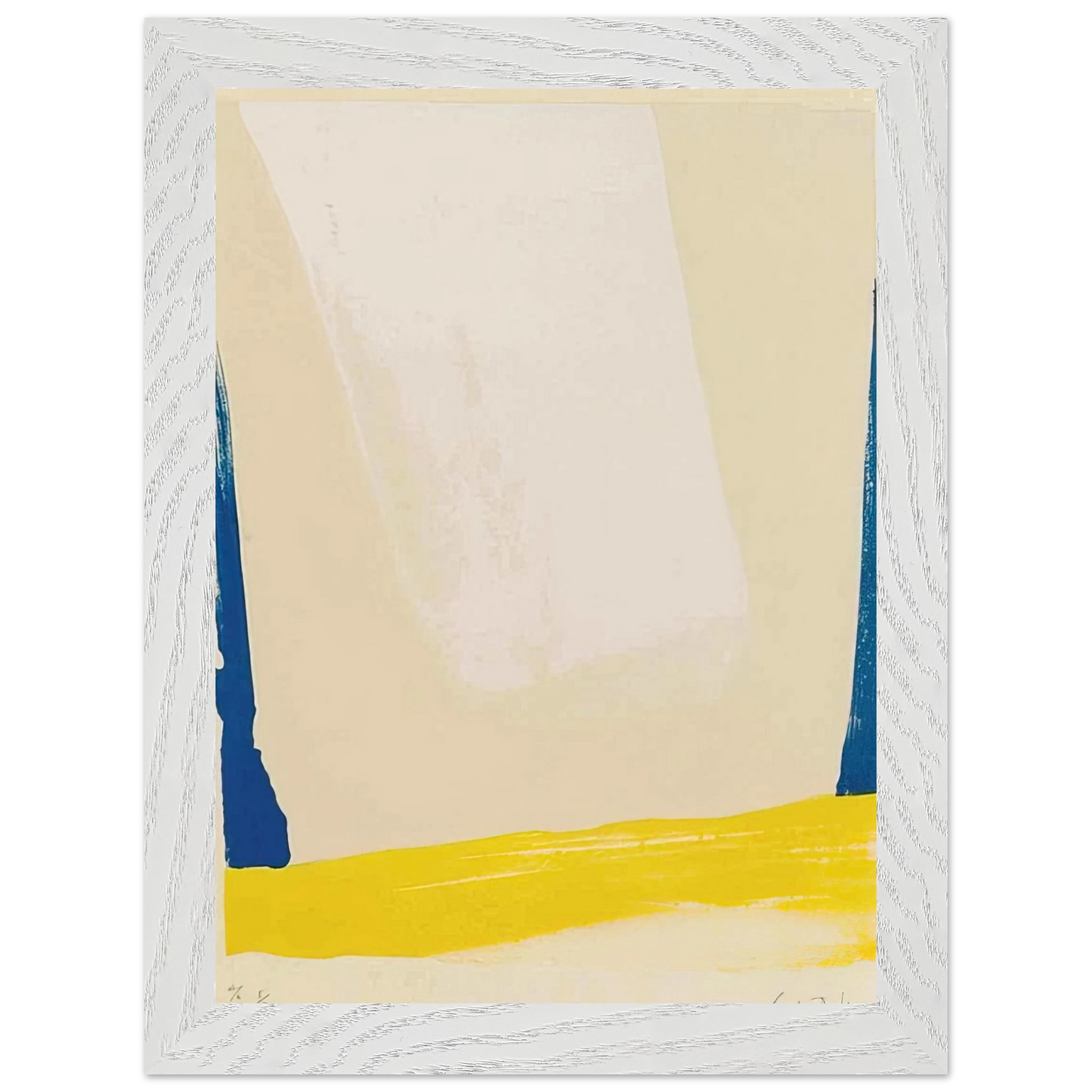 Helen Frankenthaler - White Portal - 1967 Wall art - 20x25 cm / 8x10 inches - Premium Wooden Framed Poster With Fine Art Paper - Wood frame