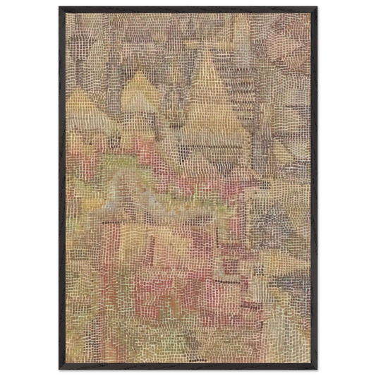CASTLE GARDEN 1931 - Paul Klee 70x100 cm / 28x40 inches Framed Art Print – Black Wooden Frame