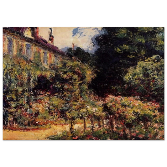 The Artist's House at Giverny - claude monet Brushed Aluminum Print - 70x100 cm / 28x40 inches | claude monet Aluminum Print | claude monet Prints