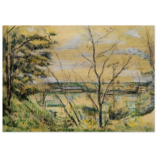 The Oise Valley - Paul Cézanne Brushed Aluminum Print - 70x100 cm / 28x40 inches | Paul Cézanne Aluminum Print | Paul Cézanne Prints