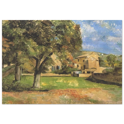 Horse-chestnut-trees in Jas de Bouffan - Paul Cézanne Brushed Aluminum Print - 70x100 cm / 28x40 inches | Paul Cézanne Aluminum Print | Paul Cézanne Prints