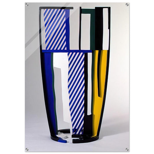 GLASS IV 1977 - Roy Lichtenstein Acrylic Print - 70x100 cm / 28x40″ inches