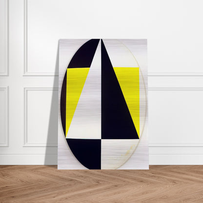 Tondo3Colors - 1958 - Carmen Herrera Brushed Aluminum Print - 70x100 cm / 28x40 inches | Carmen Herrera Aluminum Print | Carmen Herrera Prints