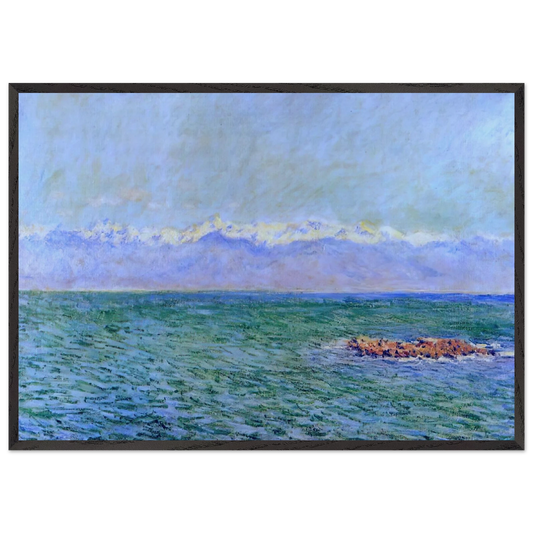 The Sea and the Alps - claude monet Framed Art Print – Black Wooden Frame - Default Title - -Framed Art Print