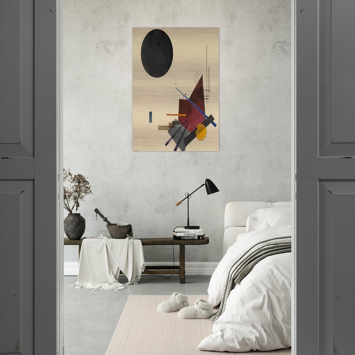BLACK RELATIONSHIP 1924 - Wassily Kandinsky Brushed Aluminum Print - 70x100 cm / 28x40 inches | Wassily Kandinsky Aluminum Print | Wassily Kandinsky Prints