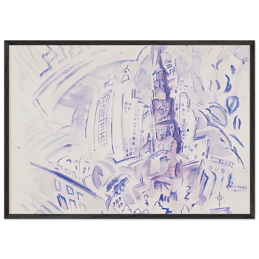 St Pauls Manhattan - 1914 - John Marin Framed Art Print – Black Wooden Frame - Default Title - -Framed Art Print