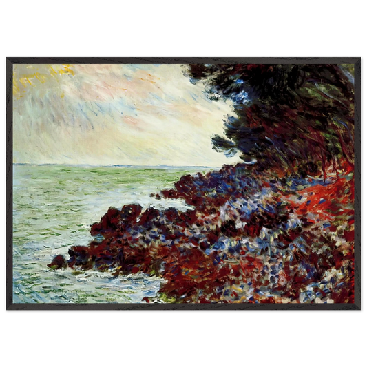 Cap Martin 3 - claude monet 70x100 cm / 28x40 inches Framed Art Print – Black Wooden Frame