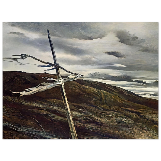 Andrew Wyeth - DODGES RIDGE 1947 Wall Art - 21x29.7 cm / 8x12" - Fine Art Poster - -
