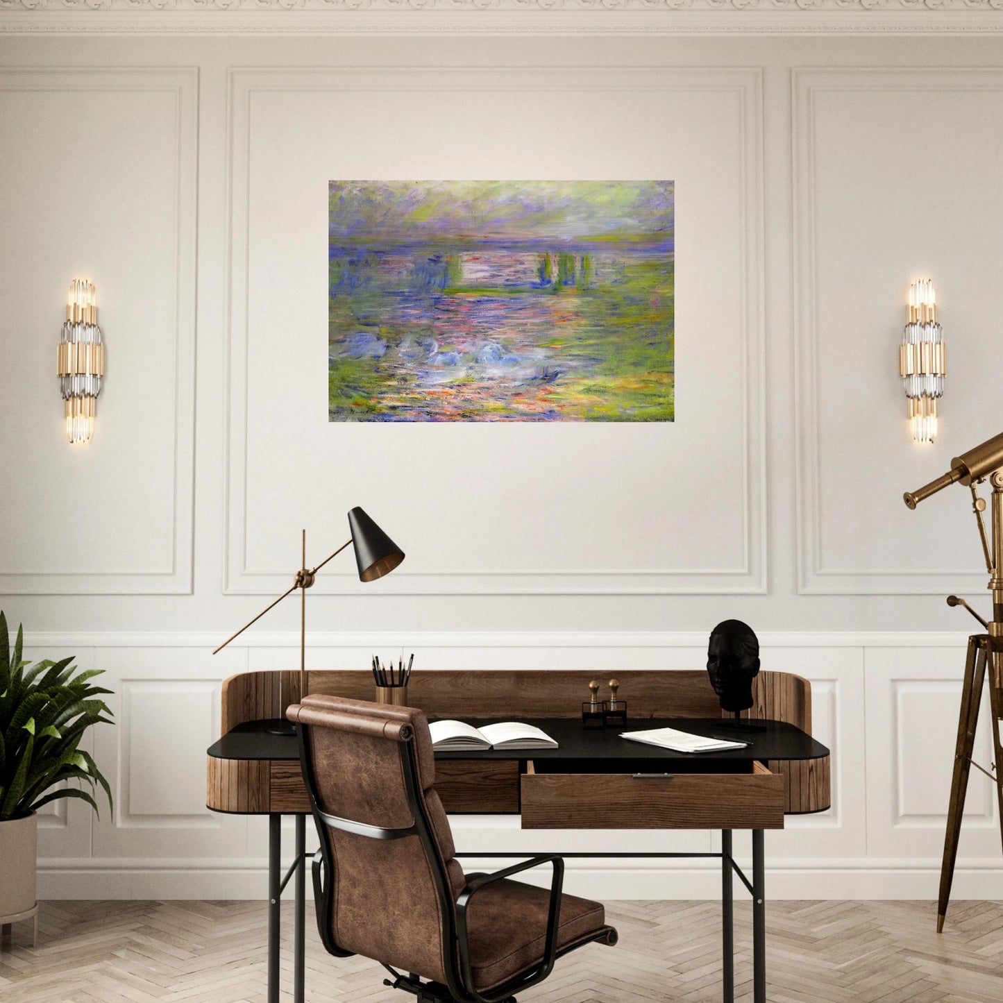 Charing Cross Bridge 2 - claude monet Brushed Aluminum Print - 70x100 cm / 28x40 inches | claude monet Aluminum Print | claude monet Prints