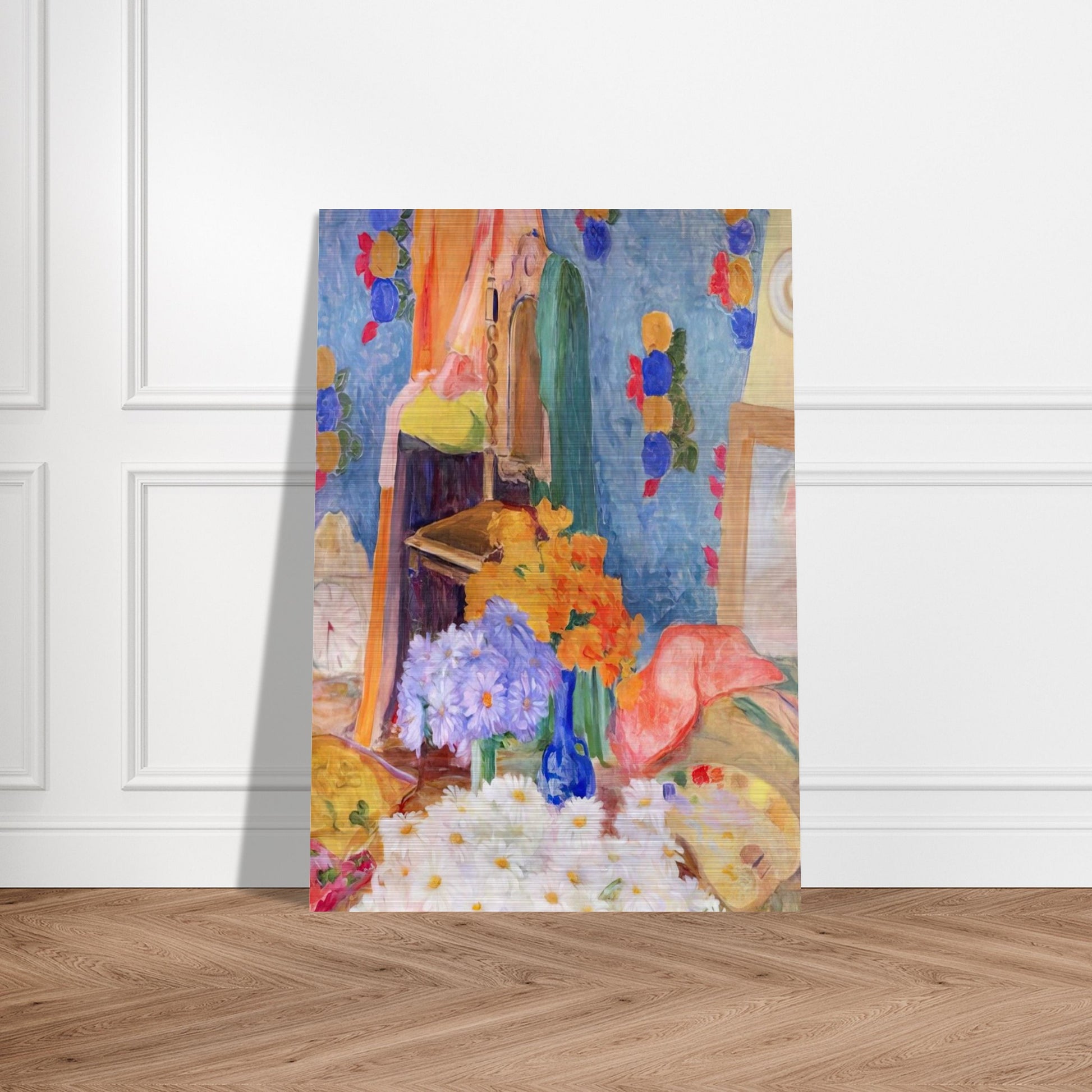 Mario De Andrade's Daisies - Tarsila do Amaral Brushed Aluminum Print - 70x100 cm / 28x40 inches | Tarsila do Amaral Aluminum Print | Tarsila do Amaral Prints