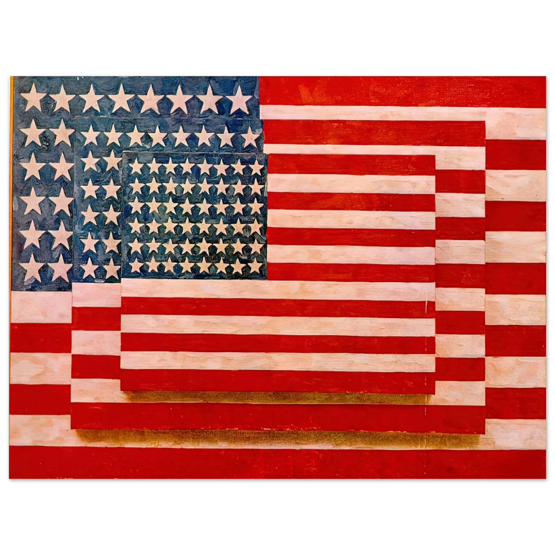 Jasper Johns - THREE FLAGS 1958 Fine Art Poster - Default Title