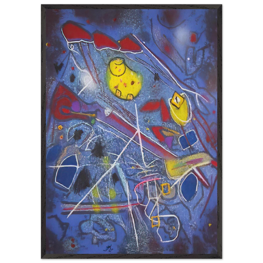 REDNESS OF BLUE 1996 - Roberto Matta Framed Art Print – Black Wooden Frame - Default Title - -Framed Art Print