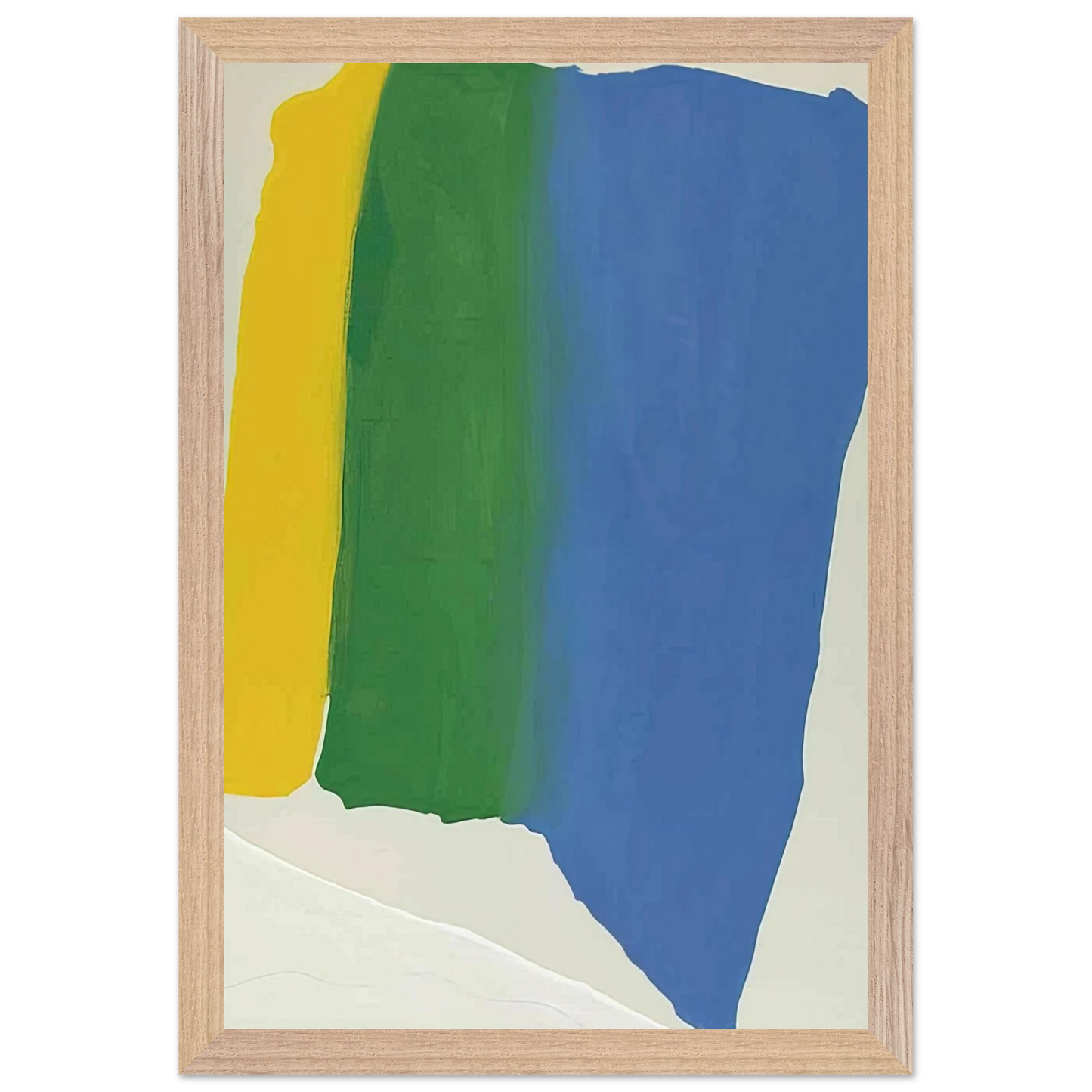 Helen Frankenthaler - Summer Insignia - 1969 Wall art - 70x100 cm / 28x40 inches - Premium Wooden Framed Poster With Fine Art Paper - Wood frame