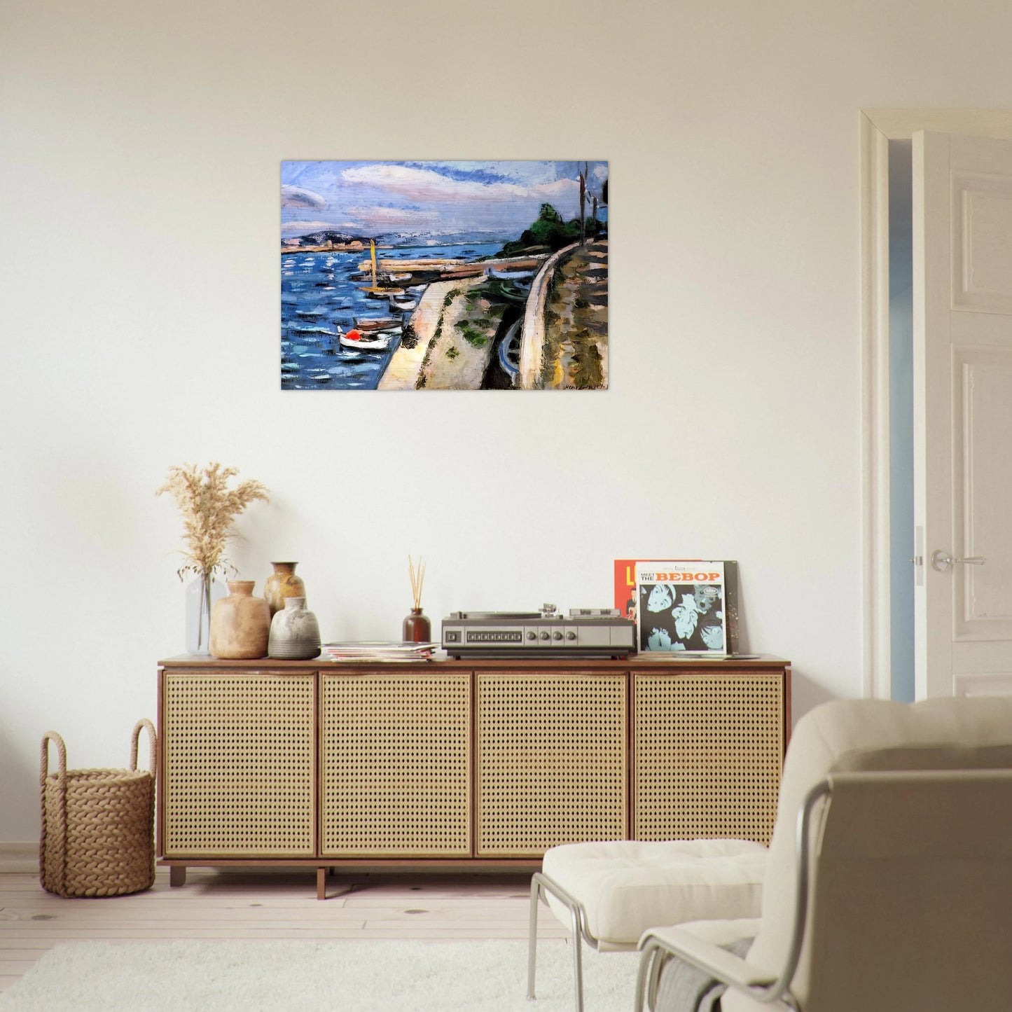 VIEW OF ANTIBES 1925 - Henri Matisse Brushed Aluminum Print - 70x100 cm / 28x40 inches | Henri Matisse Aluminum Print | Henri Matisse Prints