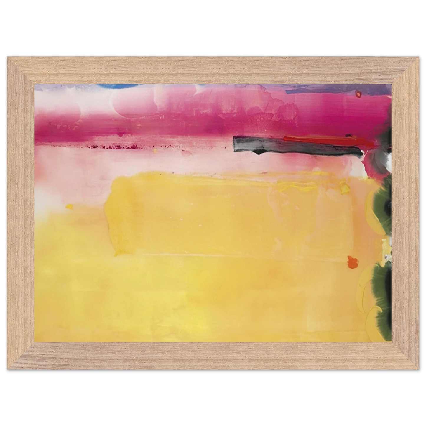 Helen Frankenthaler - Black-Eyed Susan - 1988 Wall art - 50x70 cm / 20x28 inches - Premium Wooden Framed Poster With Fine Art Paper - White frame