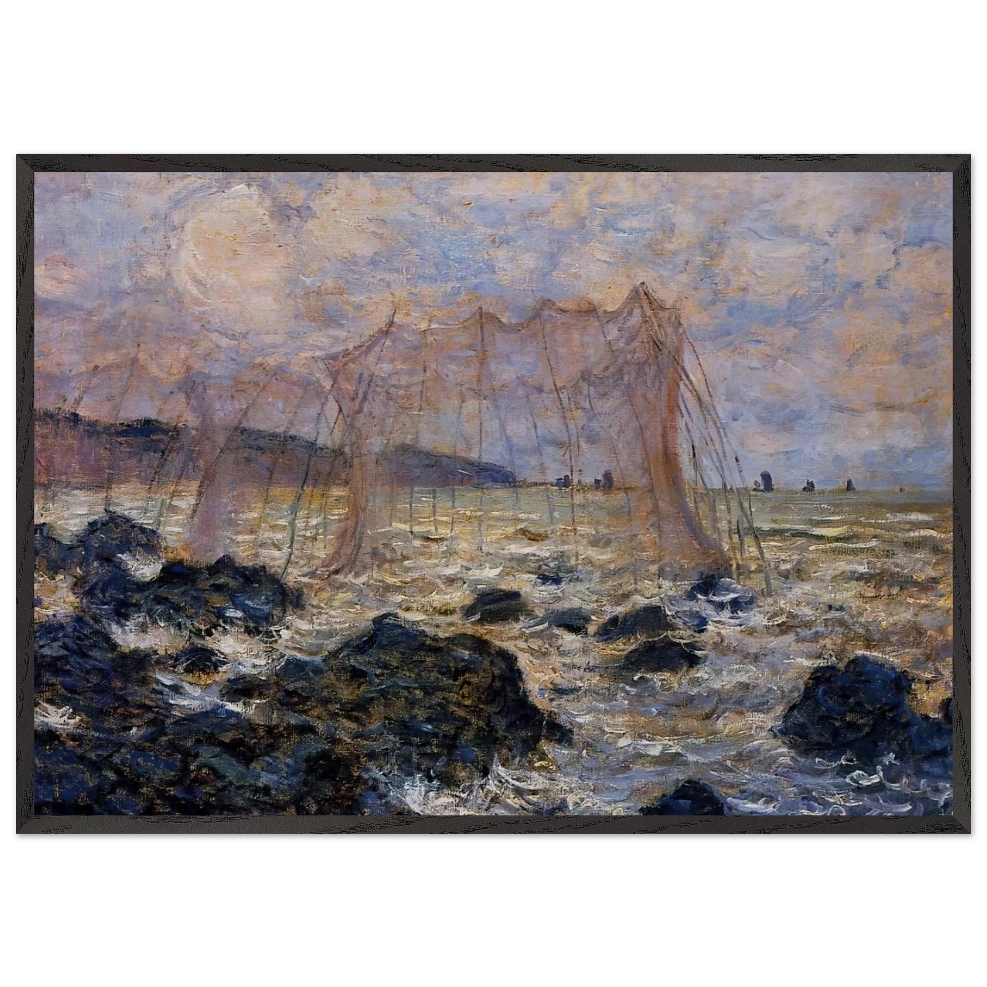 The Nets - claude monet Framed Art Print – Black Wooden Frame - Default Title - -Framed Art Print