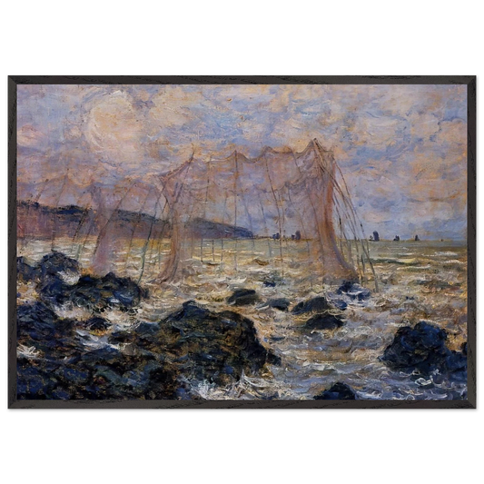 The Nets - claude monet Framed Art Print – Black Wooden Frame - Default Title - -Framed Art Print