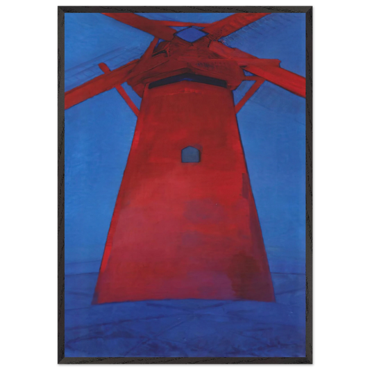 The Red Mill - Piet Mondrian 70x100 cm / 28x40 inches Framed Art Print – Black Wooden Frame