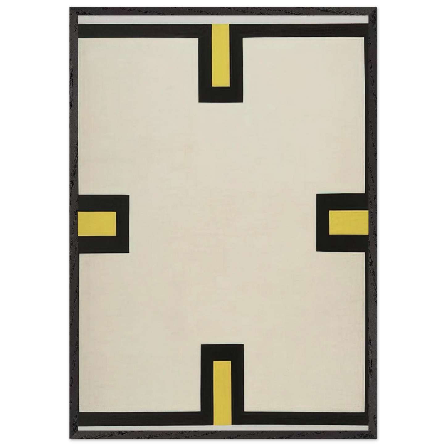 Maltese Cross - Al Held Framed Art Print – Black Wooden Frame - Default Title - -Framed Art Print