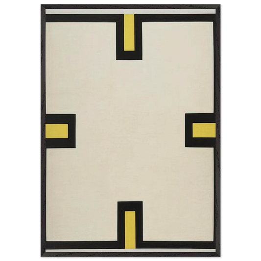 Maltese Cross - Al Held Framed Art Print – Black Wooden Frame - Default Title - -Framed Art Print