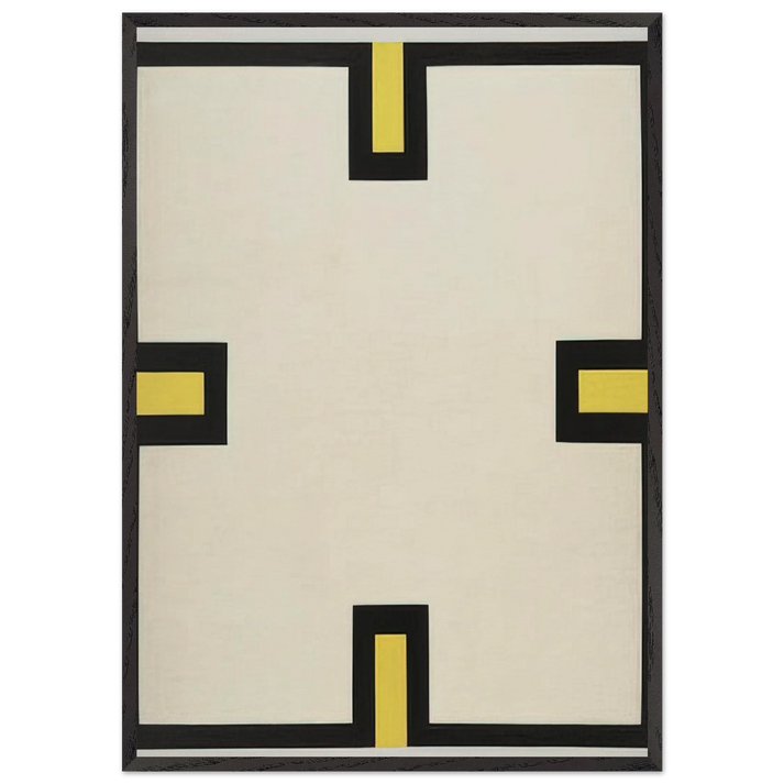 Maltese Cross - Al Held 70x100 cm / 28x40 inches Framed Art Print – Black Wooden Frame